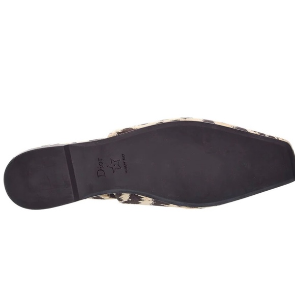 DIOR MIZZA SLINGBACK FLAT. SIZE 10 US/40 EU. BROWN MULTI. - Picture 4 of 9